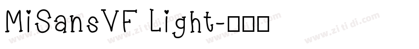 MiSansVF Light字体转换